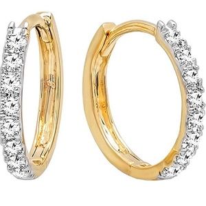 14K yellow gold with diamonds